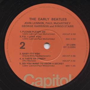 BLP The Early Beatles USA WINCHESTER ORANGE #2 SB